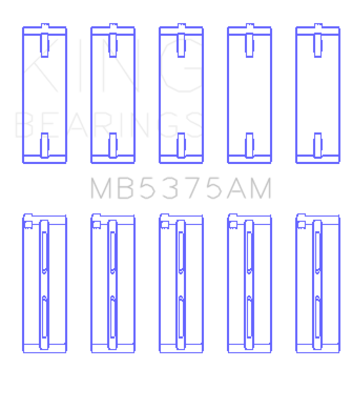 King Engine Bearings King Toyota 2ZZGE Crankshaft Main Bearing Set MB5375AM MB5375AM Photo - Primary