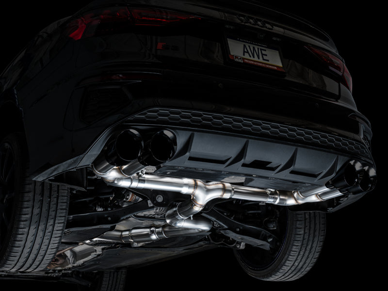 AWE Tuning AWE 22-24 Audi 8Y S3 Track Edition Exhaust  - Diamond Black Tips 3020-43897 3020-43897 Photo - Mounted