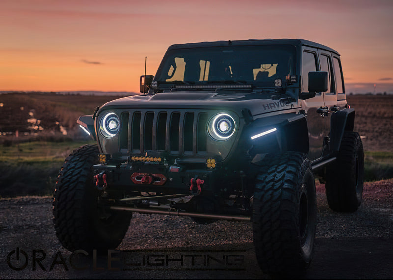 ORACLE Lighting Oracle Oculus Bi-LED Projector Headlights for Jeep JL/Gladiator JT - Matte Black - 5500K 5839-504 5839-504 Photo - lifestyle view