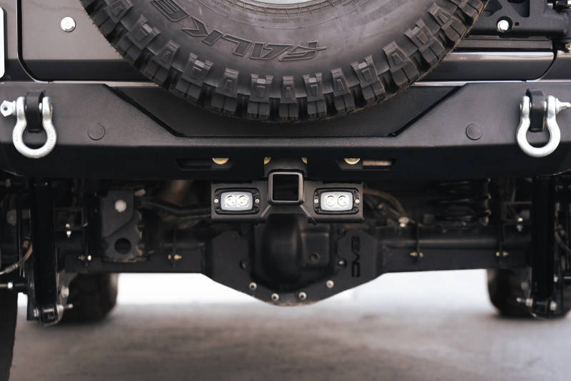 DV8 Offroad 07-21 Jeep Wrangler (JK/JL) Bolt-On Hitch w/ Lights AHJP-01 AHJP-01 Photo - Mounted