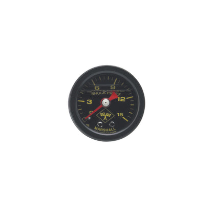 Russell (0-15) PSI Liquid-Filled Fuel Pressure Gauge - Black Face & Case 650310 Photo - Primary