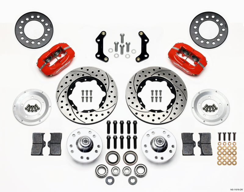 Wilwood FDL Front Kit, 11.00", Drilled, Red, 73-80 CDP A, B, E & F Body 140-11019-DR Photo - Primary