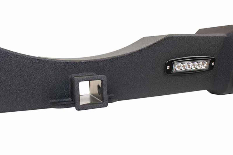 Fishbone Offroad 07-18 Jeep JK Wrangler Rubicon Steel Rear Bumper W/LEDs - Blk Textured Powdercoat FB22032 FB22032 Photo - out of package