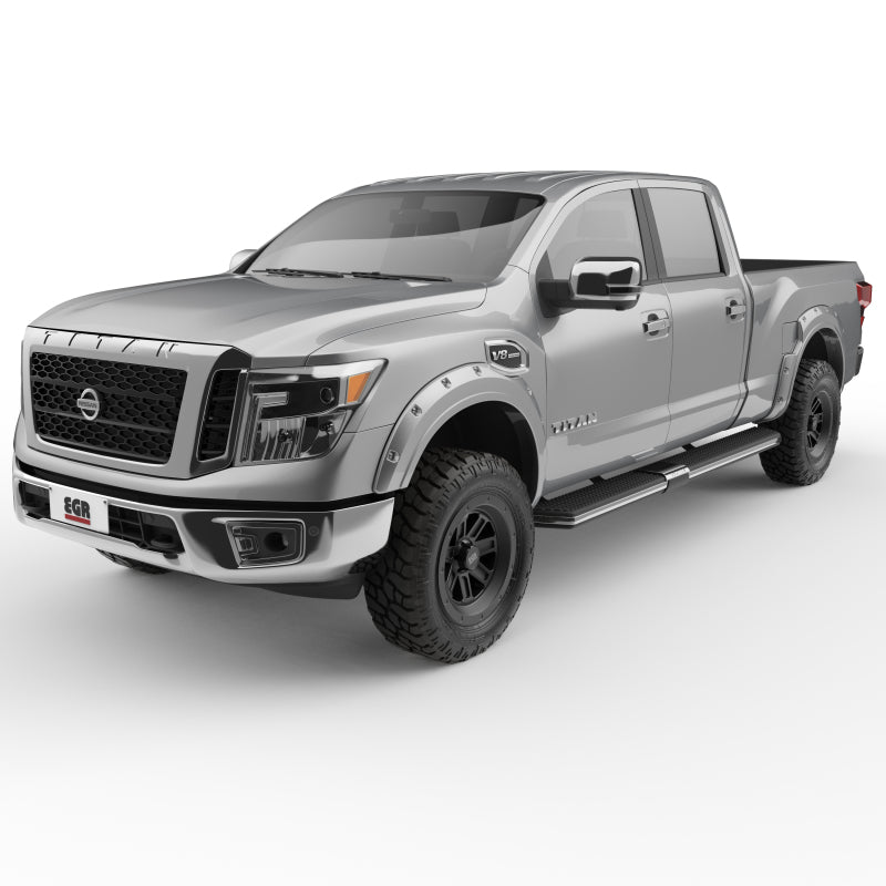 EGR 16+ Nissan Titan XD Bolt-On Look Color Match Fender Flares - Set - Liquid Platinum Metallic 795904-K23 795904-K23 Photo - Primary