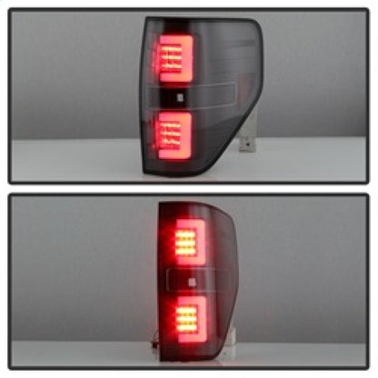 Spyder 09-14 Ford F150 V2 Light Bar LED Tail Lights - Black (ALT-YD-FF15009V2-LBLED-BK) 5084200 5084200 Photo - Unmounted