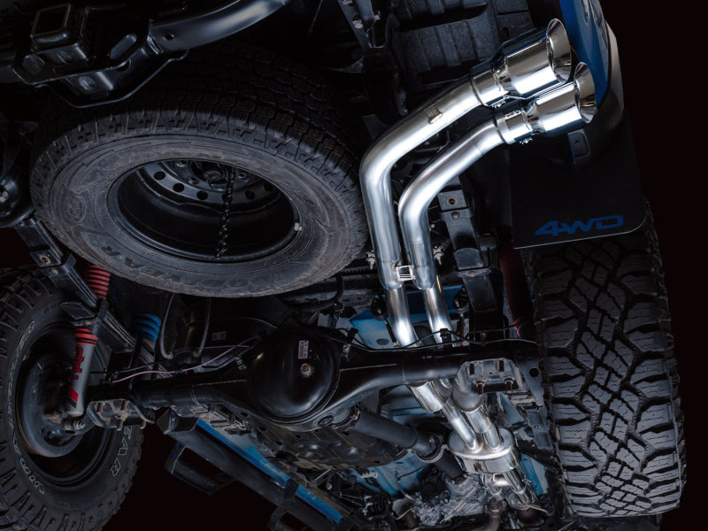 AWE Tuning AWE 16-22 Toyota Tacoma 0FG Catback Exhaust w/ BashGuard - Dual Chrome Silver Tips 3015-32826 3015-32826 Photo - Mounted