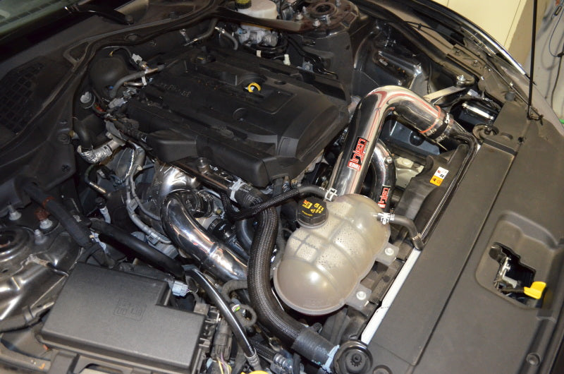 Injen Aluminum Intercooler Piping Kit 15-16 Ford Mustang 2.3L EcoBoost SES9200ICPWB Photo - Mounted