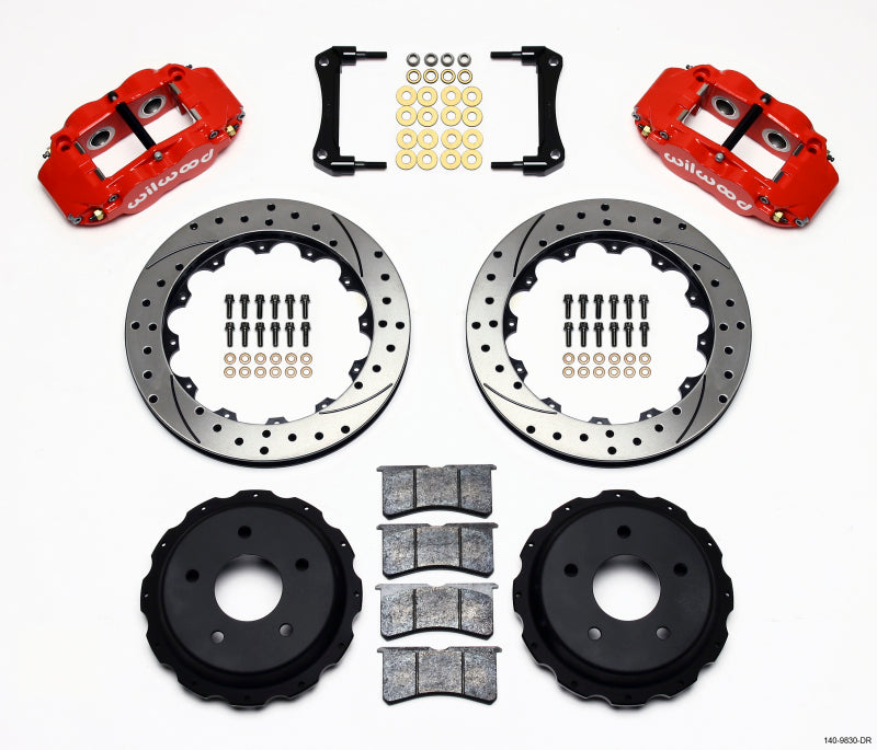 Wilwood Narrow Superlite 4R Rear Kit 12.88in Drilled Red 98-02 Camaro/Firebird 140-9830-DR 140-9830-DR Photo - Primary