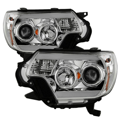 Spyder Toyota Tacoma 12-16 Projector Headlights Light Bar DRL Chrome PRO-YD-TT12-LBDRL-C 5081704 5081704 Photo - Primary