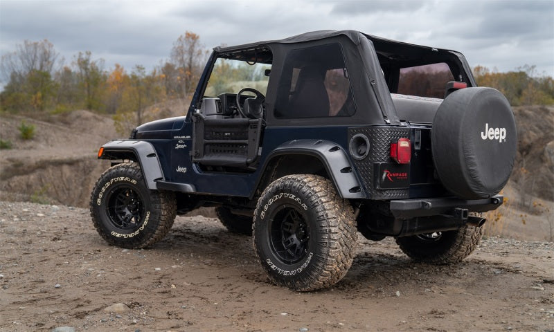 Rampage 97-06 Jeep Wrangler TJ Frameless Trail Soft Top Kit - Black Diamond 106535