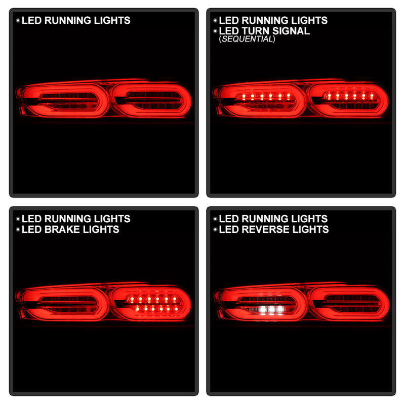 Spyder Chevy Camaro 16-18 Halogen LED Tail Lights Chrome ALT-YD-CCAM16HAL-SEQ-C 5087225 5087225 User 6