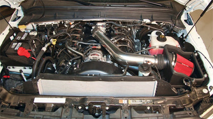 Spectre 11-14 Ford F250/350 V8-6.2L F/I Air Intake Kit - Polished w/Red Filter 9001 9001 Photo - Mounted