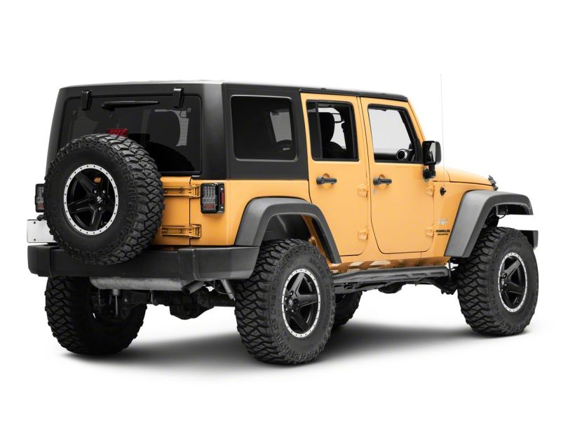 Raxiom 07-18 Jeep Wrangler JK Axial Series Lux LED Tail Lights- Blk Housing (Clear Lens) J141596 J141596 Photo - Close Up