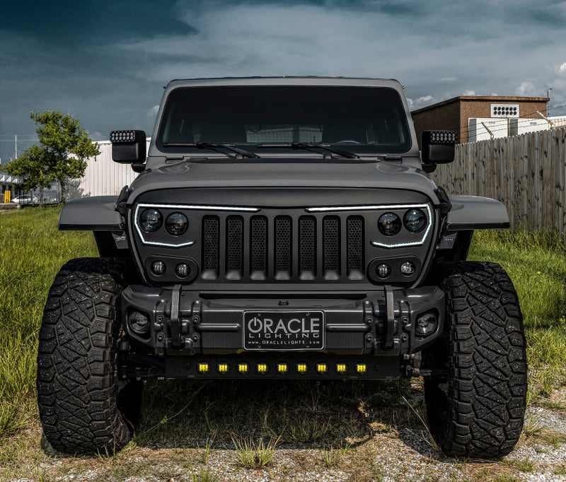 ORACLE Lighting 2019+ Jeep Wrangler JL / Gladiator JT Skid Plate w/ Integrated LED Emitters - Yellow 5883-006