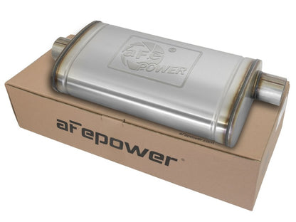 aFe MACH Force-Xp 409 Stainless Steel Muffler: 3" Center Inlet /3" Offset 49M00016 Photo - Primary