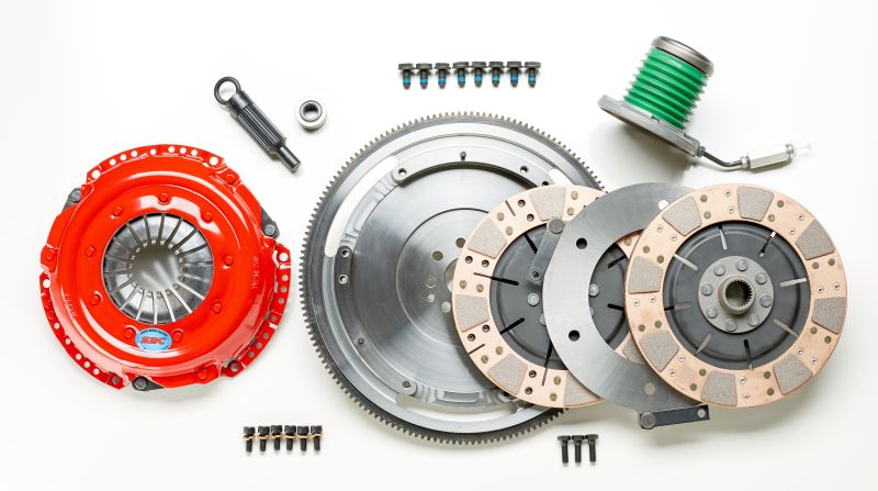 South Bend Clutch South Bend 99-04 Ford Mustang 4.6L (TR3250/TR3650 Trans) Comp Dual Disc Kit w/ Flywheel CDDKFM10 CDDKFM10 Photo - Primary