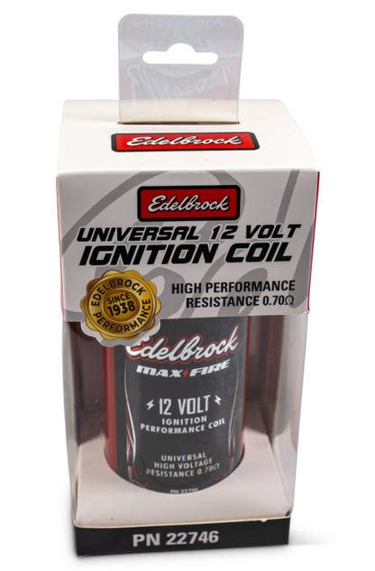 Edelbrock Electronic Oil Filled Ignition Coil with Black Finish 22746 Photo - in package