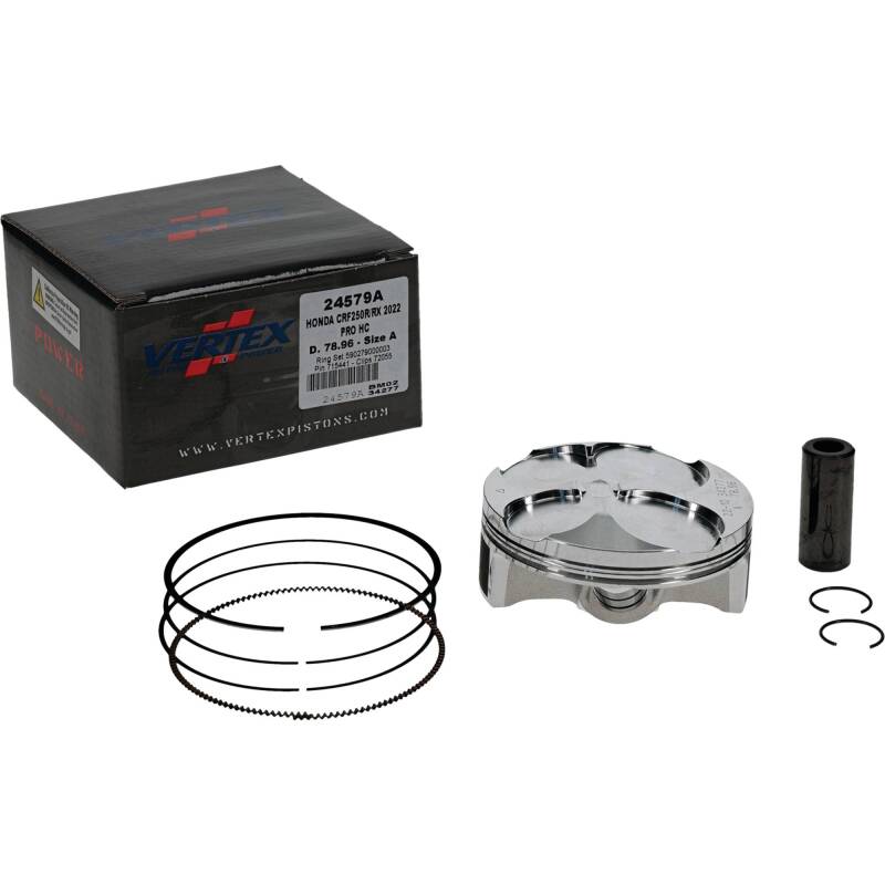 Vertex Pistons Vertex Piston 22-24 Honda CRF 250 R 250cc Forged High Compression Piston Kit 14.4:1 Comp. 24579A 24579A Photo - Primary