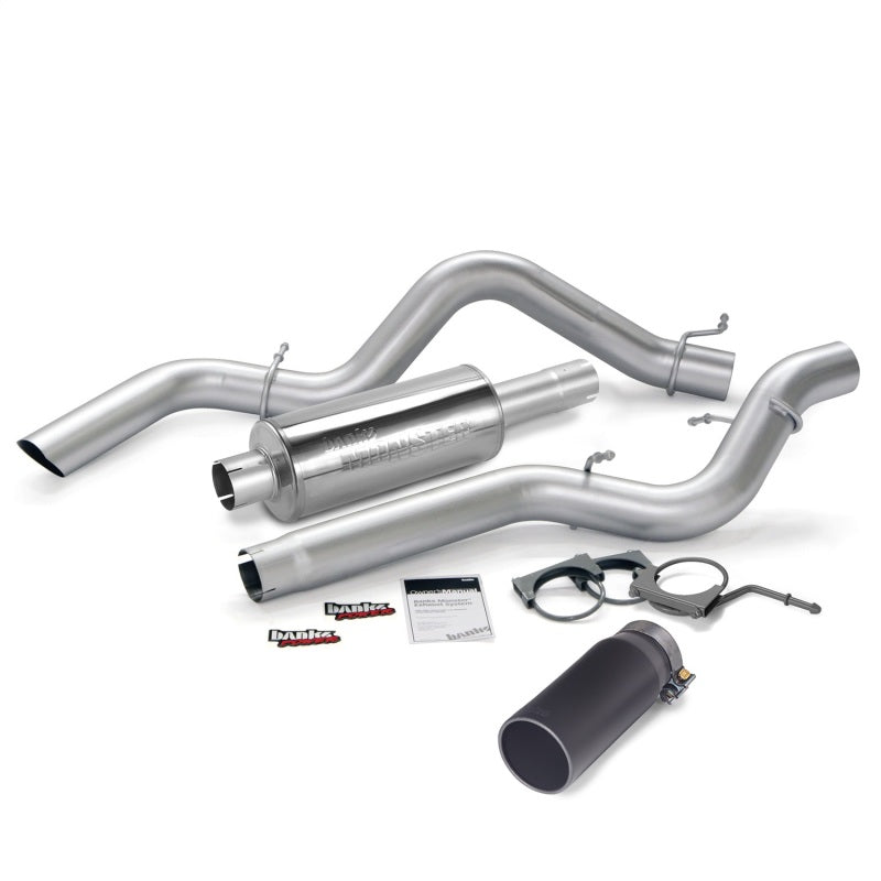 Banks Power 06-07 Chevy 6.6L CCLB Monster Exhaust System - SS Single Exhaust w/ Black Tip 48941-B 48941-B Photo - Primary