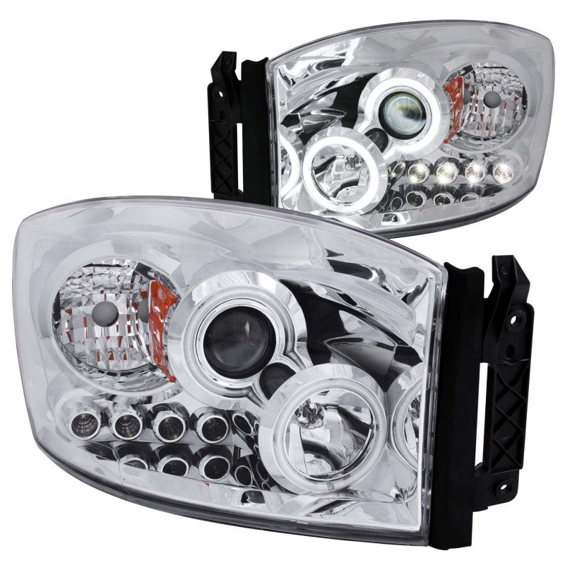 Anzo 2006-2008 Dodge Ram 1500 Projector Headlights w/ Halo Chrome (CCFL) 111103 Photo - Primary