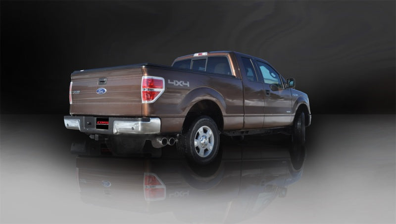 Corsa Performance 11-13 Ford F-150 EcoBoost 3.5L V6 Polished Sport Cat-Back Exhaust 14392 Photo - Mounted