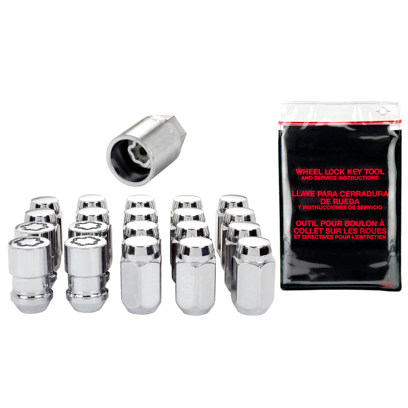 McGard 5 Lug Hex Install Kit w/Locks (Cone Seat Nut) M12X1.5 / 13/16 Hex / 1.5in. Length - Chrome 84557 84557 Photo - out of package