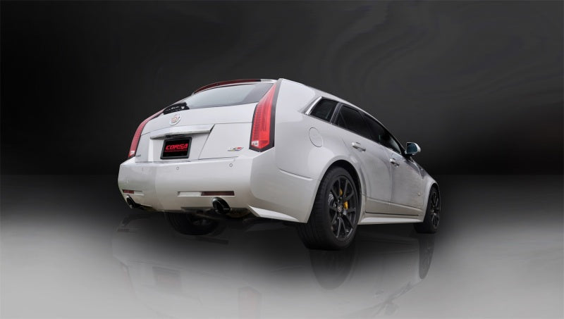 Corsa Performance 11-13 Cadillac CTS Wagon V 6.2L V8 Black Sport Axle-Back Exhaust 14948BLK Photo - Mounted