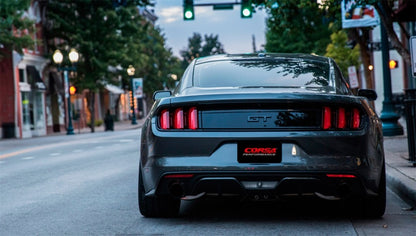 Corsa Performance 2015 Ford Mustang GT 5.0 3in Cat Back Exhaust Black Dual Tips (Sport) 14332BLK Photo - Mounted