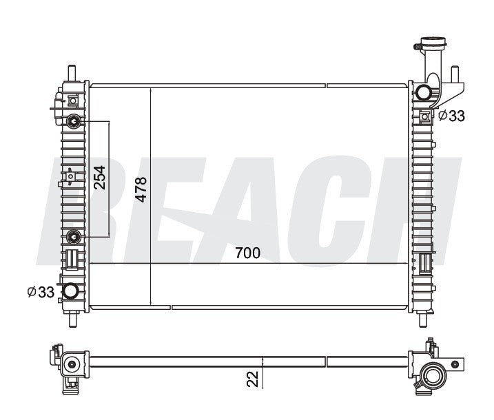 Reach Cooling Radiator 41-13007