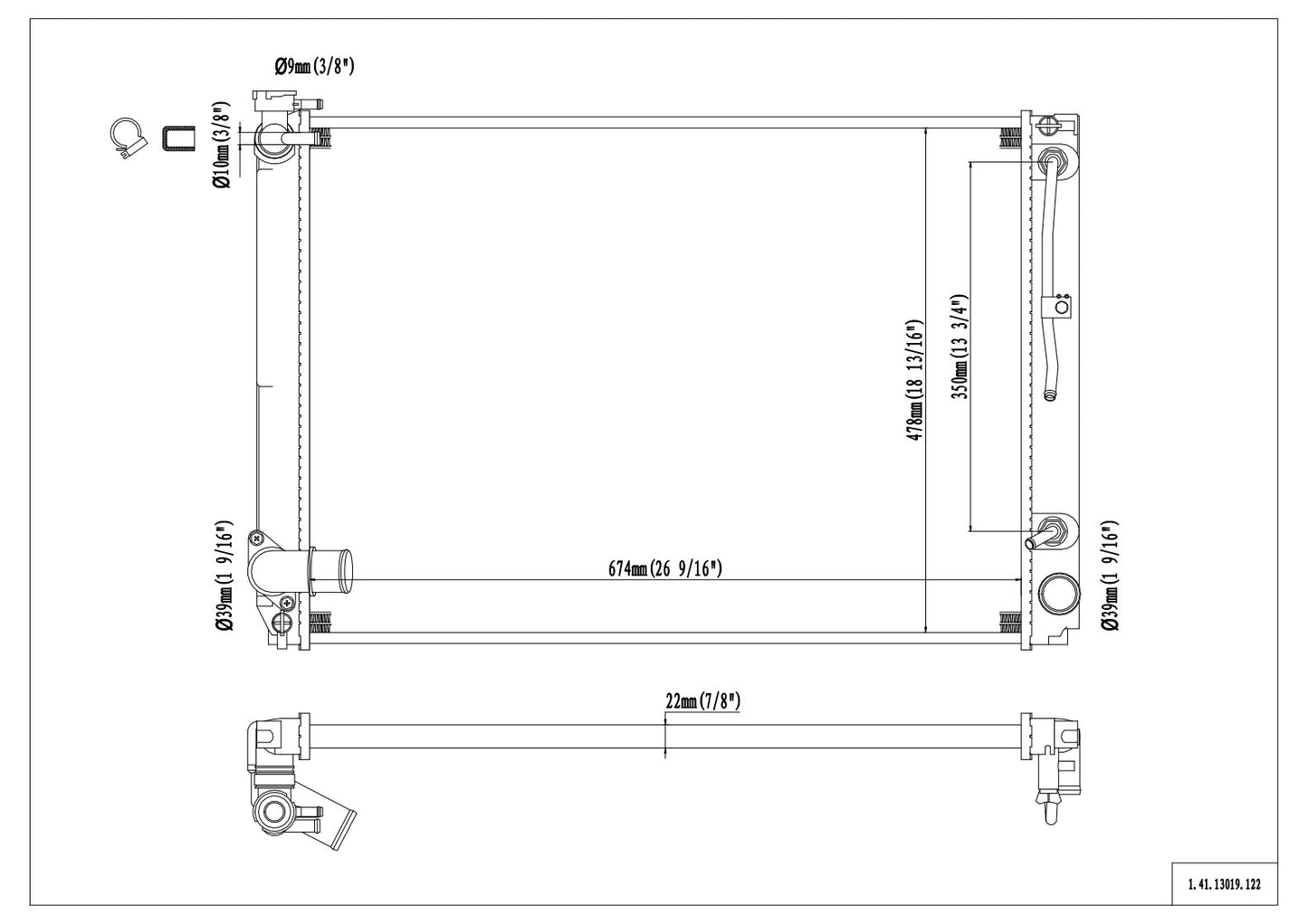 Reach Cooling Radiator 41-13019