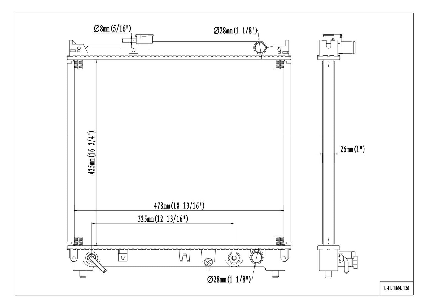 Reach Cooling Radiator 41-1864