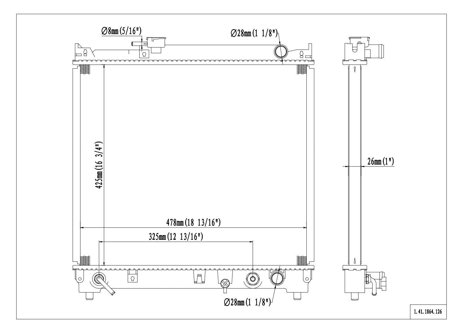 Reach Cooling Radiator 41-1864