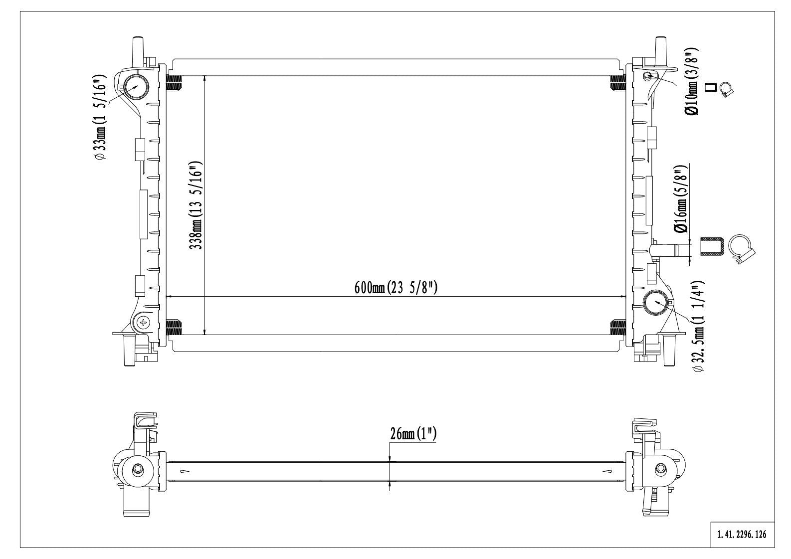 Reach Cooling Radiator 41-2296