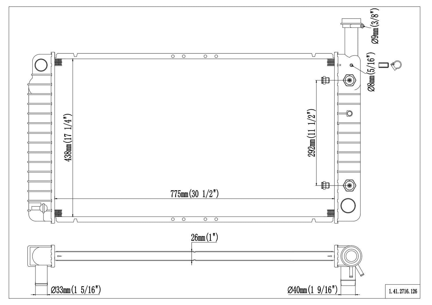 Reach Cooling Radiator 41-2716