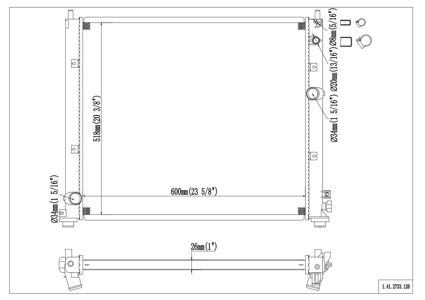 Reach Cooling Radiator 41-2733