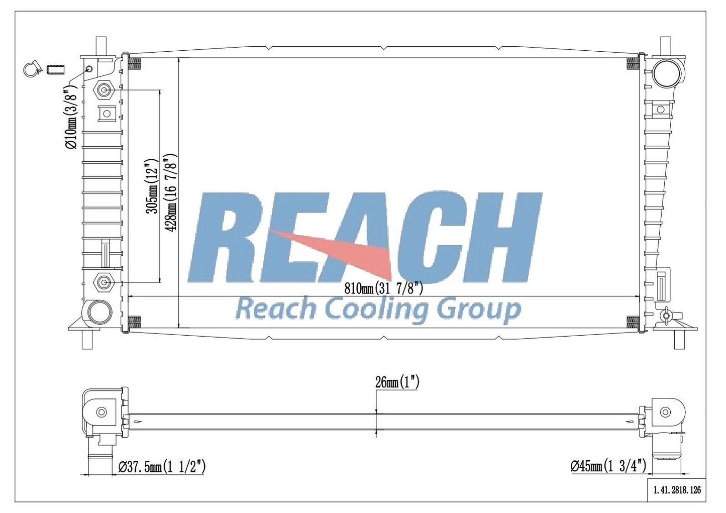 Reach Cooling Radiator 41-2818