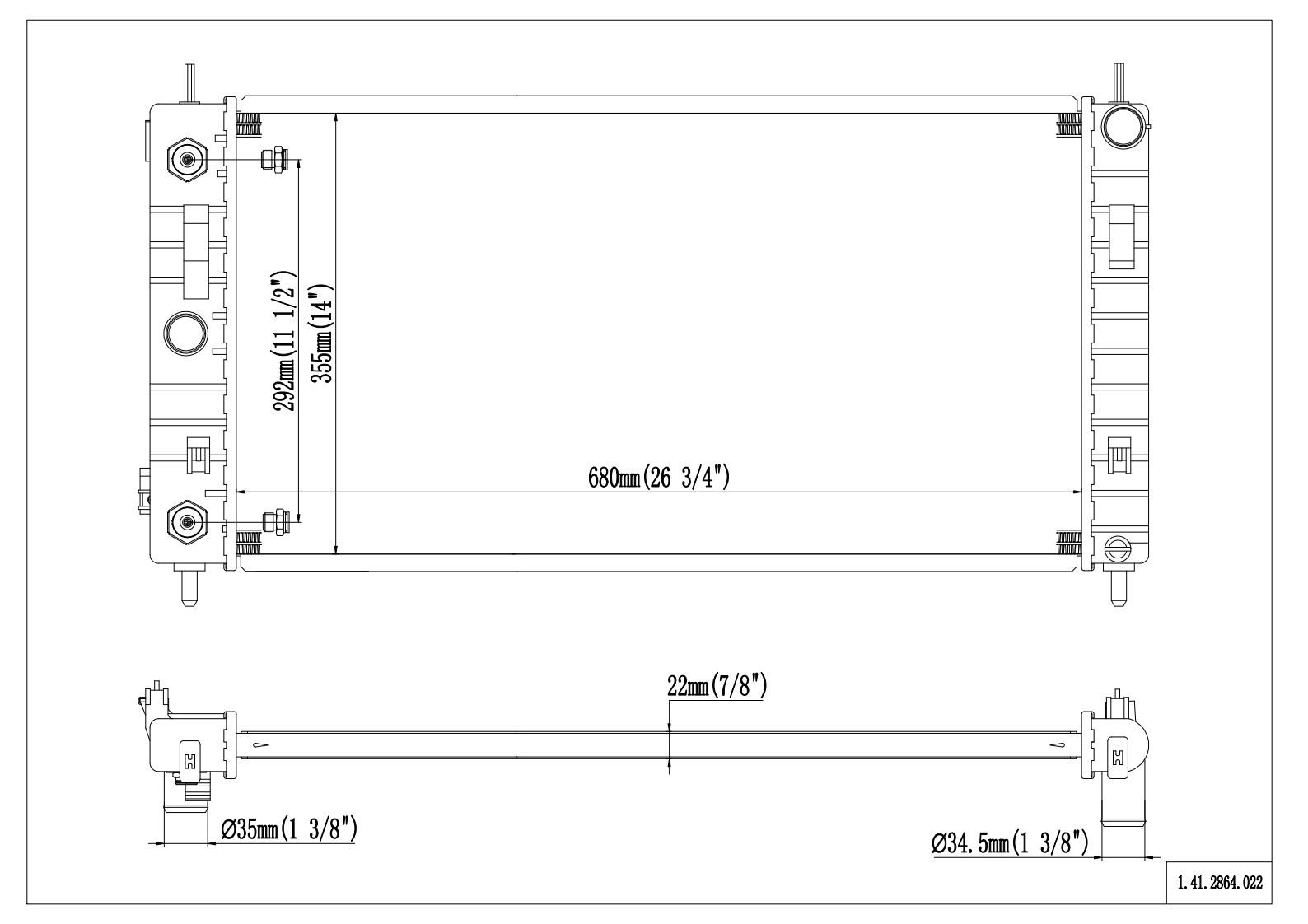 Reach Cooling Radiator 41-2864