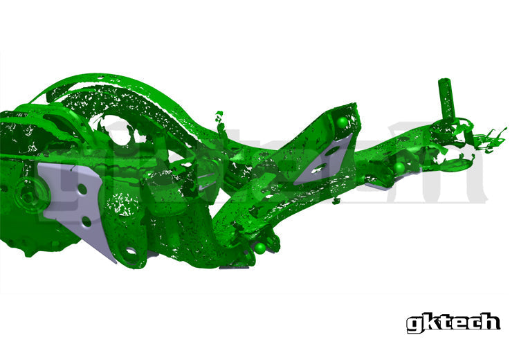 GKTECH V2 S14 240sx /S15 Silvia subframe weld in reinforcement plates