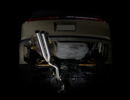 ISR Performance Series II - EP Dual Tip Blast Pipe Exhaust System - Resonated - 95-98 Nissan 240sx IS-S2EPDR-S14