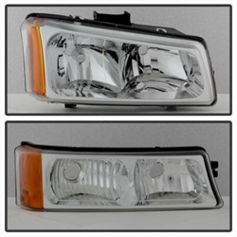 SPYDER Xtune Chevy Silverado 2500HD 03-06 Crystal Headlights w/ Bumper Lights Chrome HD-JH-CSIL03-AM-C-SET 5064912 5064912 Photo - Unmounted