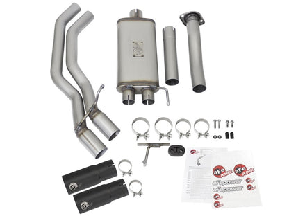 aFe Cat Back Exhaust Black - Ford F-150 15-16 49-43081-B Photo - Close Up