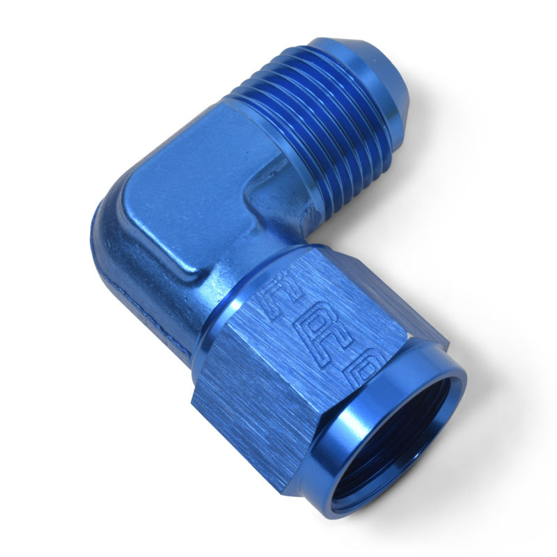 Russell 90° Female AN To Male AN (Blue Finish) 614810 Photo - out of package