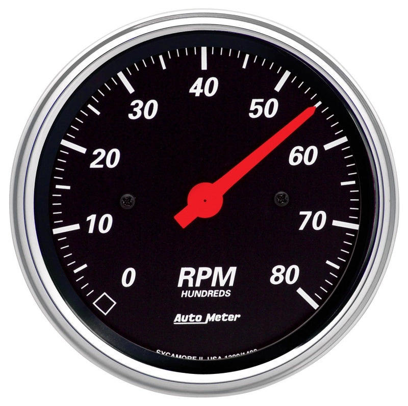 Autometer Gauge, Tachometer, 3 3/8", 8k Rpm, In-Dash, Designer Black 1490 Photo - Primary
