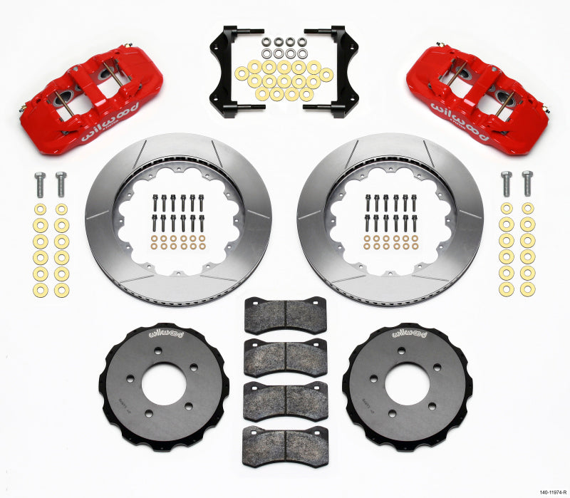 Wilwood AERO6 Front Hat Kit 14.00 Red 99-06 BMW E46 140-11974-R 140-11974-R Photo - Primary