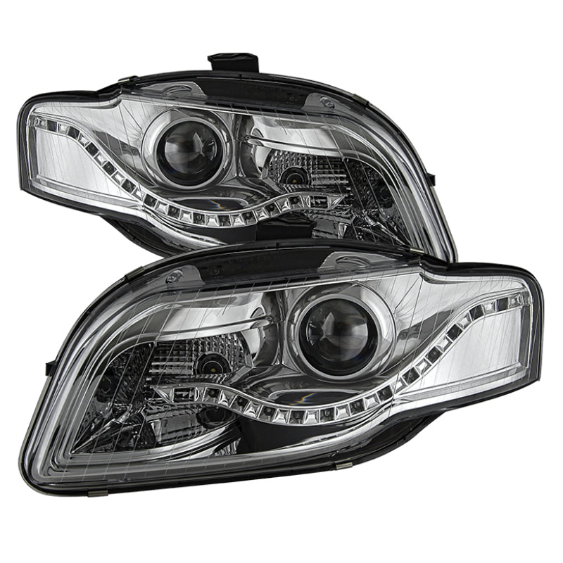 SPYDER xTune Audi A4 06-08 Projector Headlights - Halogen Model Only - DRL LED - Chrome PRO-JH-AA406-DRL-C 9036088 9036088 Photo - Primary