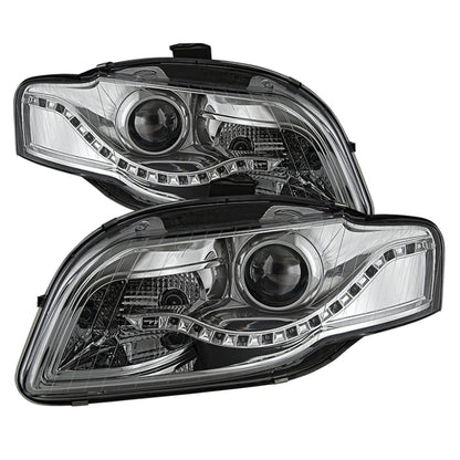 SPYDER xTune Audi A4 06-08 Projector Headlights - Halogen Model Only - DRL LED - Chrome PRO-JH-AA406-DRL-C 9036088 9036088 Photo - Primary