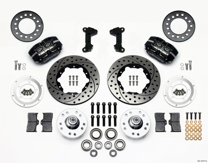 Wilwood Dynapro Dust-Boot Front Kit 11.00in Drilled 74-80 Pinto/Mustang II Disc Spindle only 140-13377-D 140-13377-D Photo - Primary