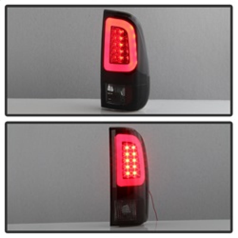 Spyder 08-16 Ford Super Duty F-250 V3 Light Bar LED Tail Lights - Blk Smoke ALT-YD-FS07V3-LBLED-BSM 5084729 5084729 Photo - Unmounted