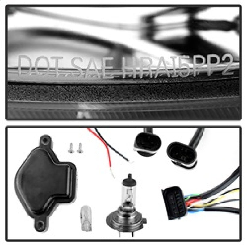 Spyder BMW E46 3-Series 02-05 4DR Projector Headlights 1PC LED Halo Chrm PRO-YD-BMWE4602-4D-AM-C 5042408 5042408 Photo - Unmounted