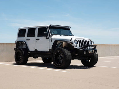 Road Armor 07-18 Jeep Wrangler JK Stealth Front Winch Bumper w/Bar Guard Mid Width - Tex Blk 5072F3B 5072F3B Photo - Primary
